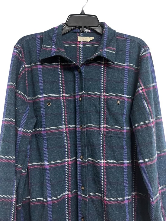 Faherty Legend Sweatshirt Sweater Shirt Northern Lights Plaid Button Down XXL - Picture 3 of 9